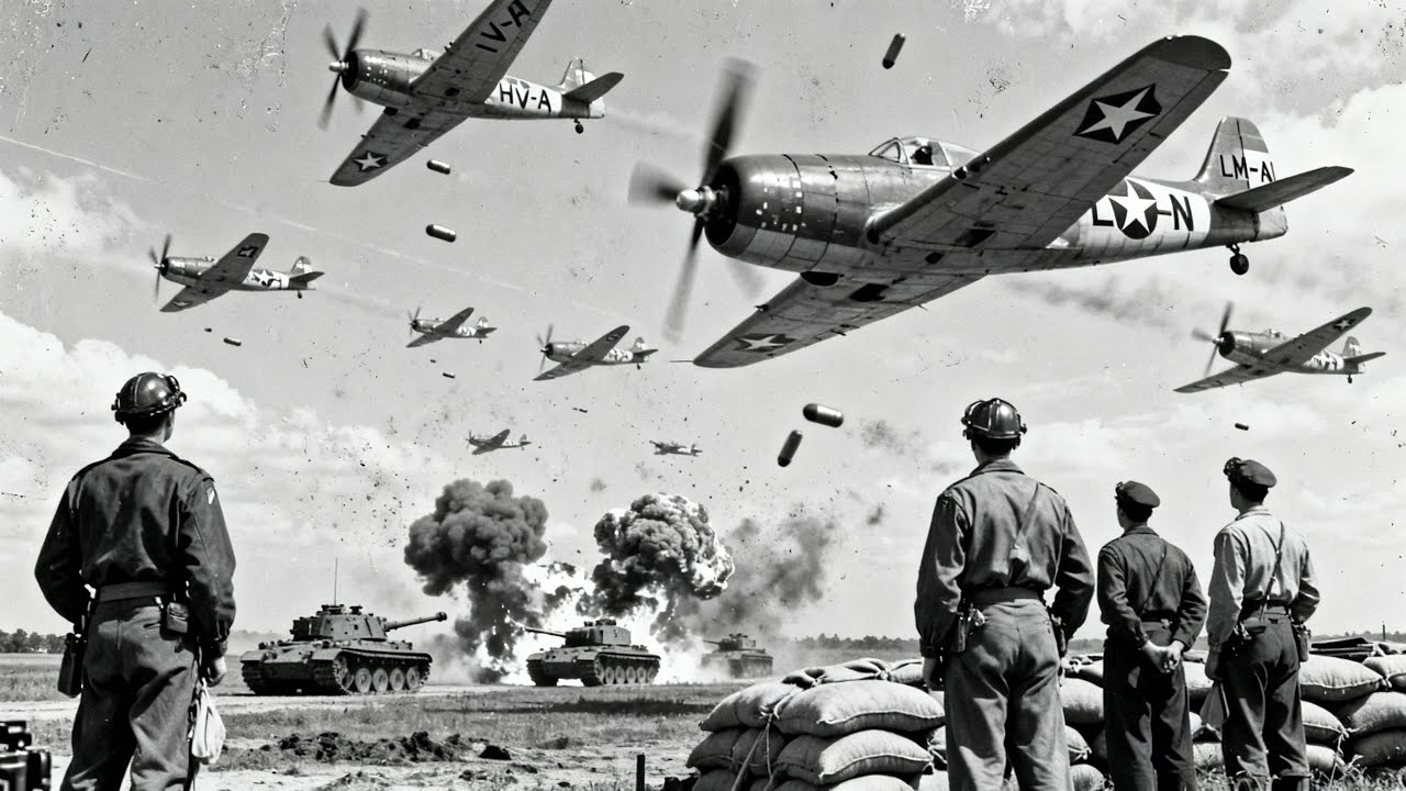 Elite Panzer Divisions Shocked by America's "Tank-Killing" P-47 Thunderbolt!