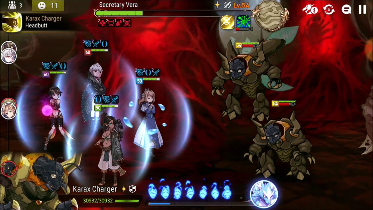 Epic Seven - Specter Tenebria damage showcase VS Secretary Vera (Labyrinth Raid)