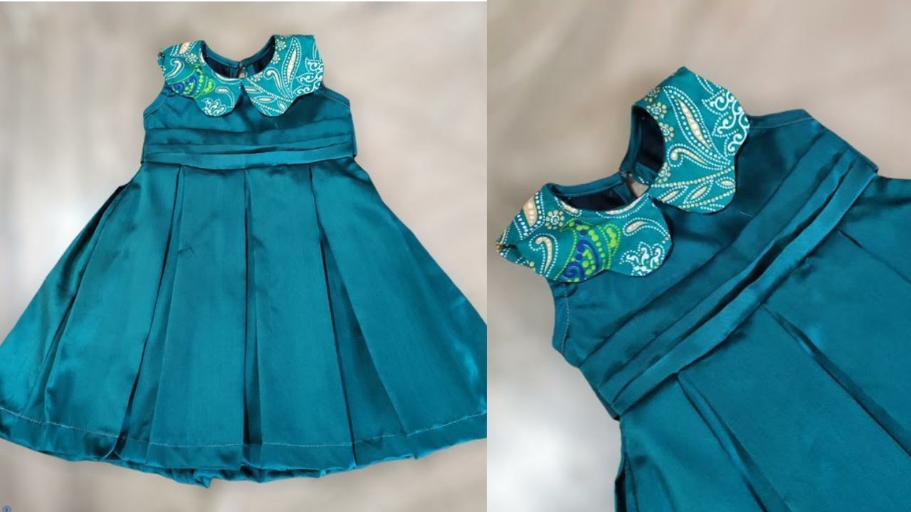 Baby Frock Cutting and Stitching | Peter Pan Collar Frock Design | 2-3 ...