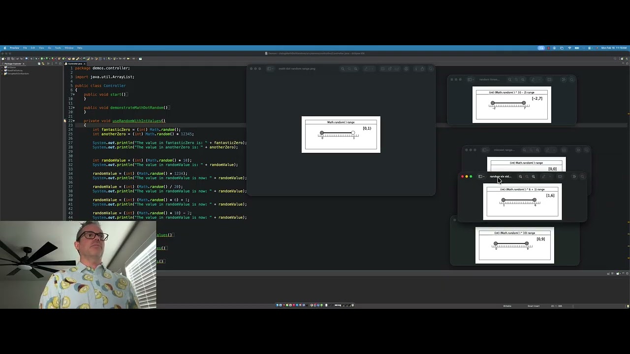 Using Java's Math.random() with int values - YouTube