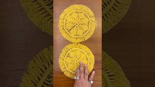 Macrame coasters I Tutorial I Macrame beginner friendly I Taiwan #macramecoasters #bohotheme