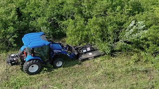 NO LOOKING BACK!! New Holland Boomer Quick Attach Brush Mower!