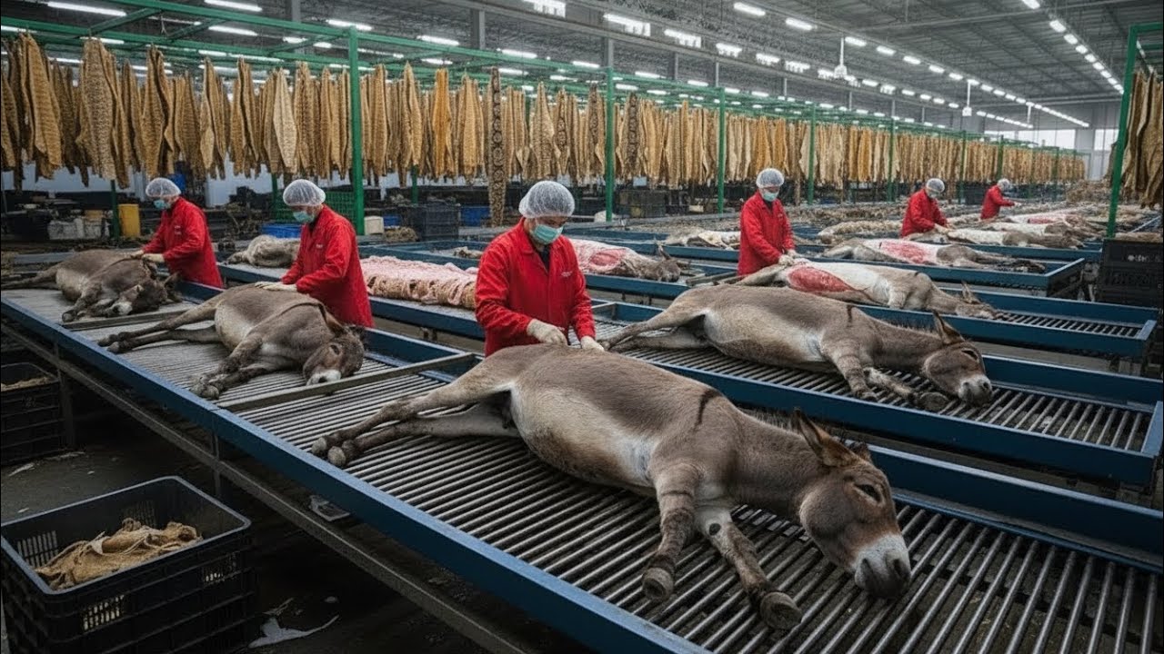 Inside the Donkey-Leather Factory: From Donkey Skin to Luxury Jacket — Full Modern Processing