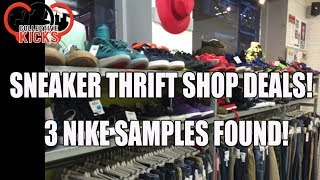 Sneaker Bargains At Thrift Shop! Nike Samples Found!