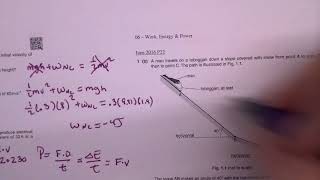 AICE Physics Energy Work and Power Part 1