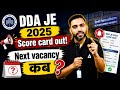 DDA JE Vacancy 2025 | DDA JE Score Card 2025 Out | DDA Recruitment 2025 | DDA Latest Update