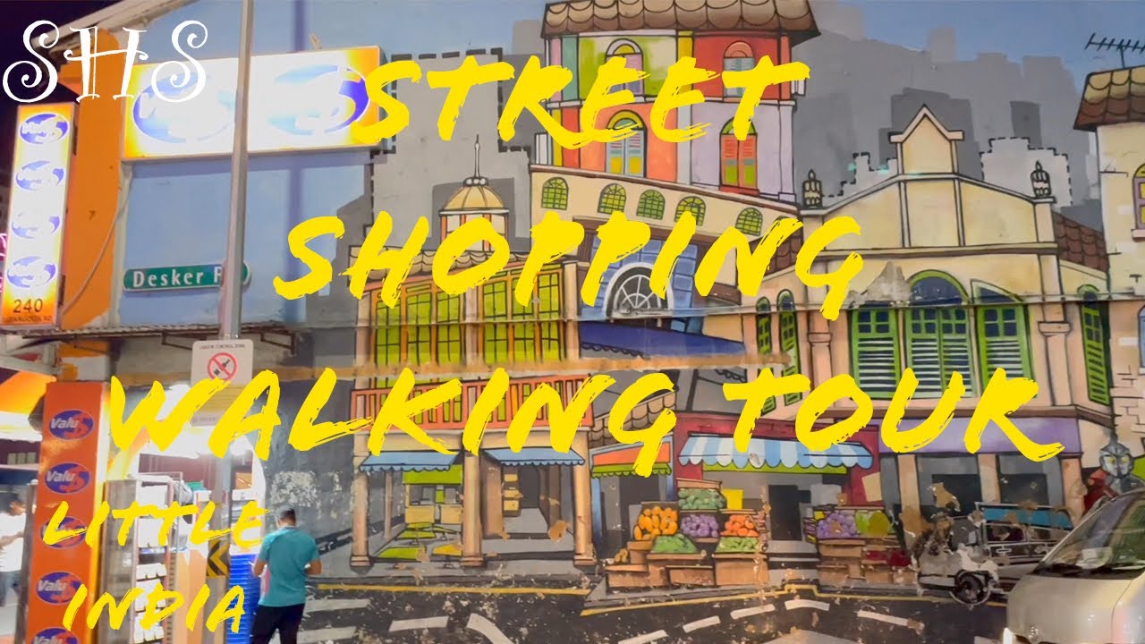 Street Shopping Walking Tour Through [4k HDR]Video/ Singapore Little India Street Shopping Video.
