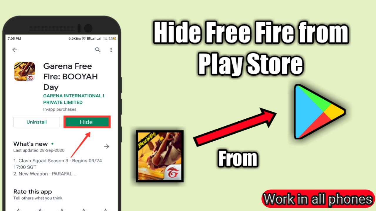 How To Block Free Fire In Play Store  Free Fire Ko Play Store Se Block  Kaise Kare 