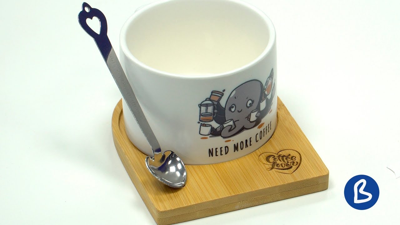 Sublimación + Grabado láser en taza para café 