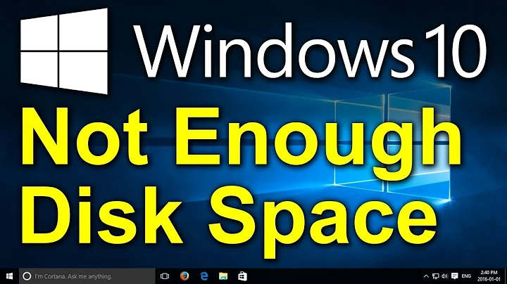 ✔️ Windows 10 - Not Enough Disk Space - Free Up Space on your Hard Drive / Hard Disk