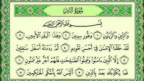 سوره التين مكتوبه /ماهر المعيقلي