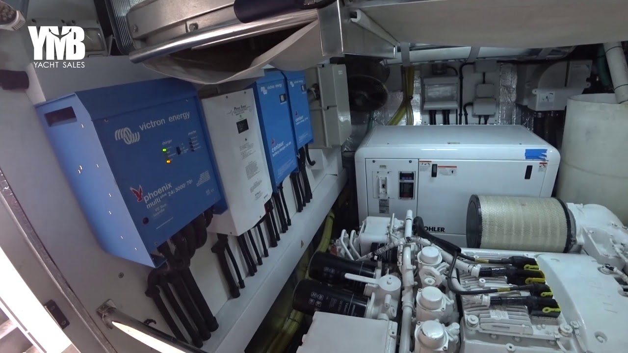 Sunseeker 88 Engine room view