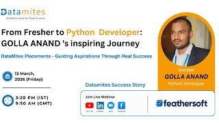 From Fresher to Python Developer – Golla Anand 's inspiring Journey.