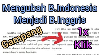 Cara menerjemahkan bahasa indonesia ke bahasa inggris dengan mudah