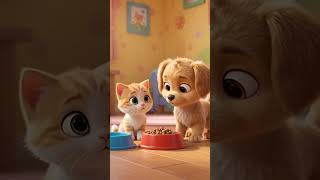 Information He Had Only One Meal… But He Shared It 🐶❤️🐱 #Shorts #KidsCartoon News