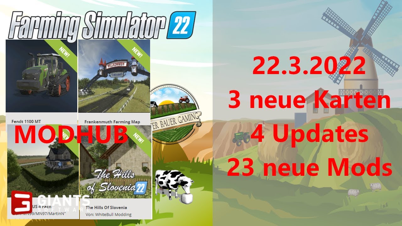 LS22/FS22 - 3 NEUE MAPS - 4 Updates - 23 Neue MODS - Modhub - The Hills Of Slovenia - Clarkson US 4