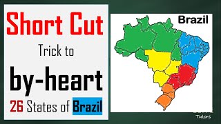 Short Cut Trick to by-heart 26 States of Brazil