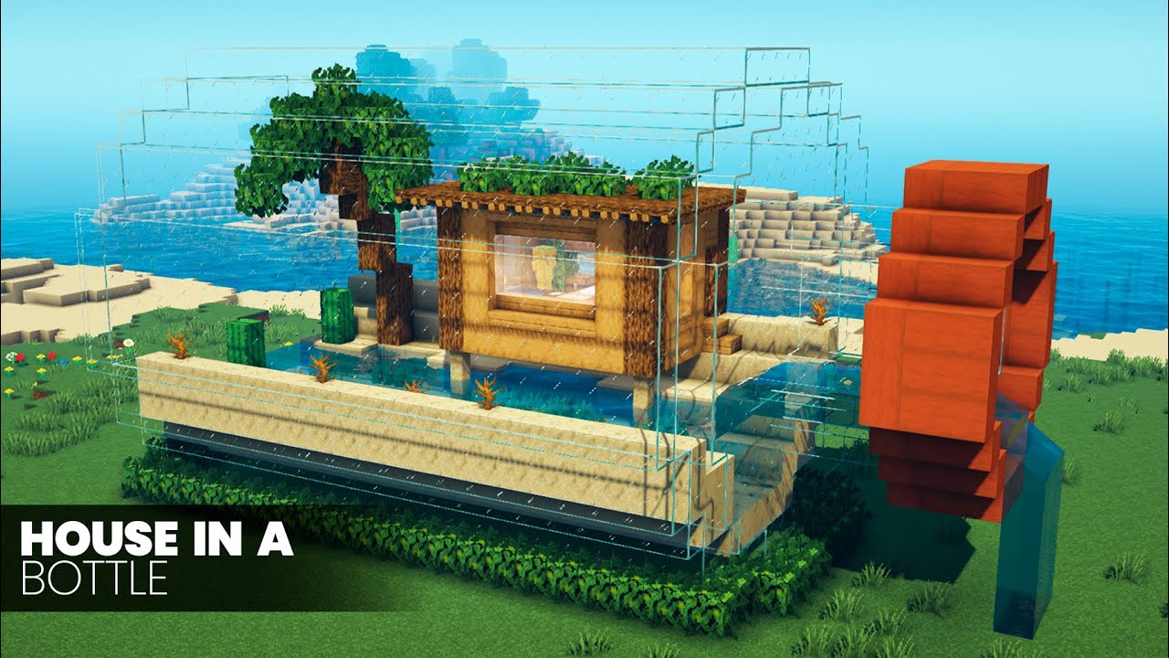 ⛏️ Minecraft Build Tutorial 🌊 House in a Bottle - YouTube