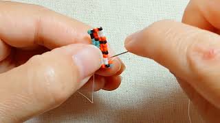 Square Stitch Tutorial. How to Make Beaded Tiger Part - 1. #tutorial #handmade #diy