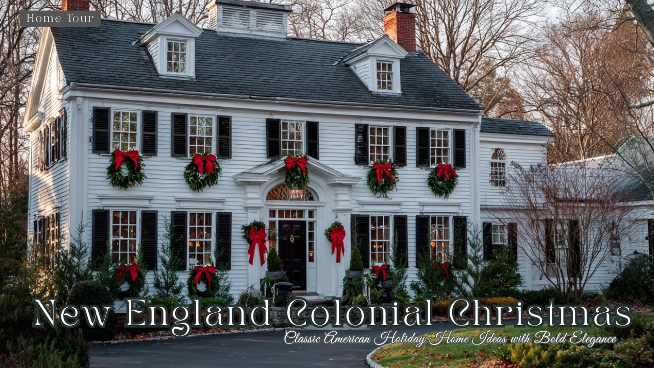 🎄Рождественский тур по домам в колониальном стиле Новой Англии: классические идеи для отдыха с яр...