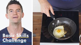 50 People Try to Make an Over Easy Egg | Epicurious