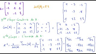 Comment calculer l'inverse d'une matrice 3x3