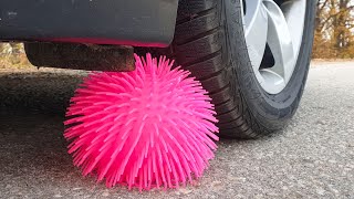 Crushing Crunchy & Soft Things by Car! EXPERIMENT CAR VS SLIME SPIKE TOY screenshot 5