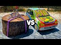 GIANT STUMP Vs. CAR from 45m Tower!