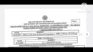 Routine of B.A / B.Sc/ B.Com Sem-II Hon