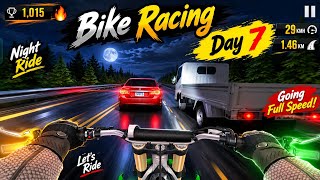 Highway Rider Gameplay #7 | Crazy Night Bike Racing | No Crash Challenge! 🏍️🔥 screenshot 3