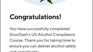 How to pass the alcohol exam on DoorDash!! Passed screenshot 5