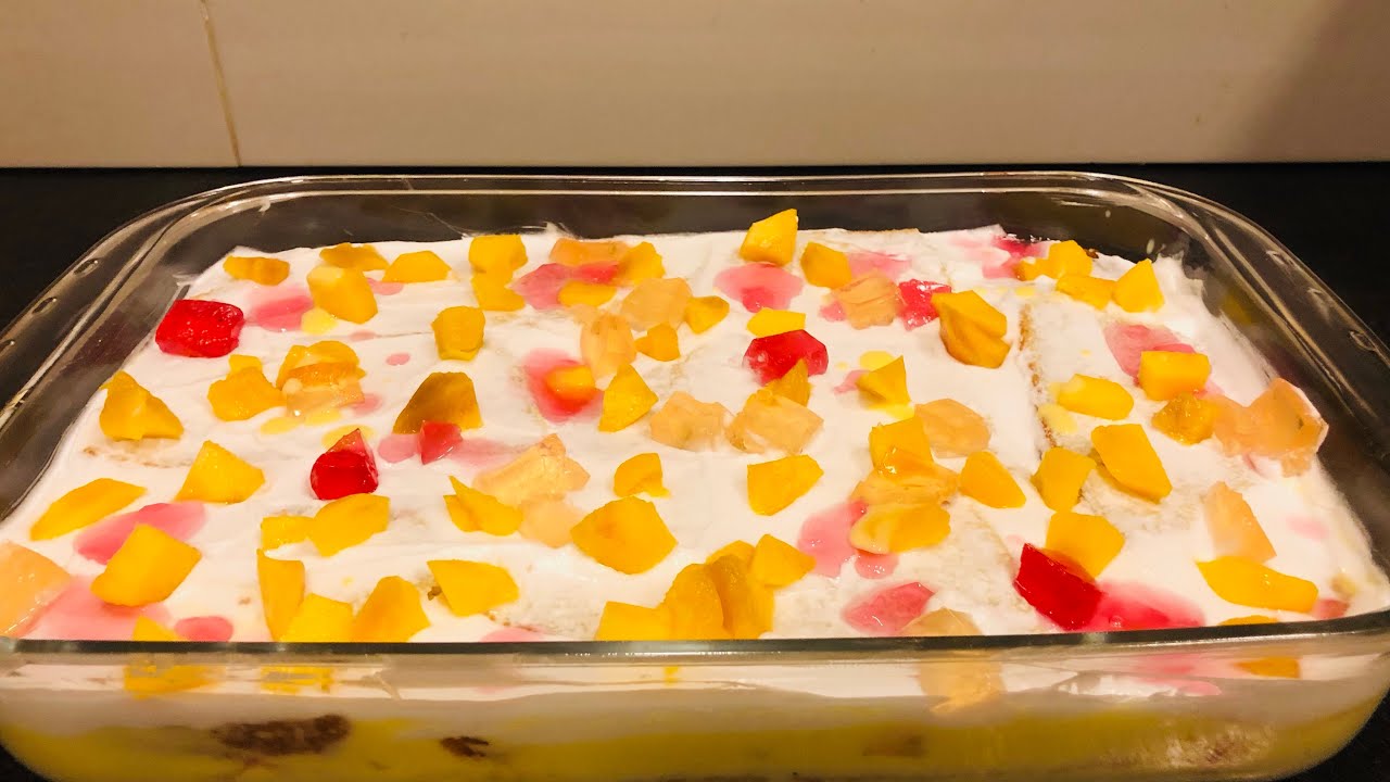 Peach Trifle dessert Recipe \ How to make peach Trifle dessert Recipe / peach cake dessert