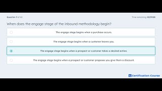 When does the engage stage of the inbound methodology begin?