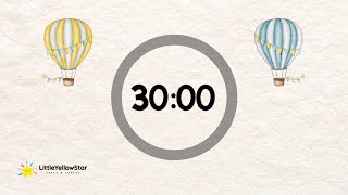 Hot Air Balloon – 30 Minutes Countdown Timer With Calm Music | Peaceful Classroom Timer screenshot 3