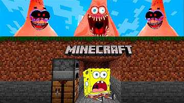 Minecraft Speedrunner SpongeBob VS 3 Hunters - SpongeBob Animation