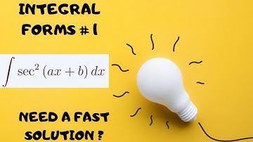 INTEGRAL FORMS # 1-INTEGRAL OF SEC^2(AX+B)