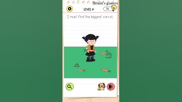 I MUST FIND THE BIGGEST CARROT ll LEVEL-9 COMPLETED 💚ll BRAIN
