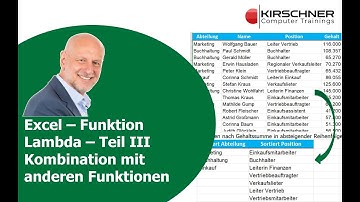 Excel-Funktion LAMBDA Teil III – Funktion LAMBDA in Kombination mit anderen Funktionen