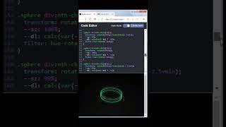 CSS Light Sphere Infinity Animation #shorts