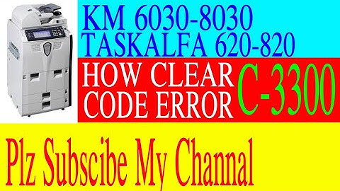 kyocera mita 6030-8030 taskalfa 620-820 KM 5030 Error Code C-3300