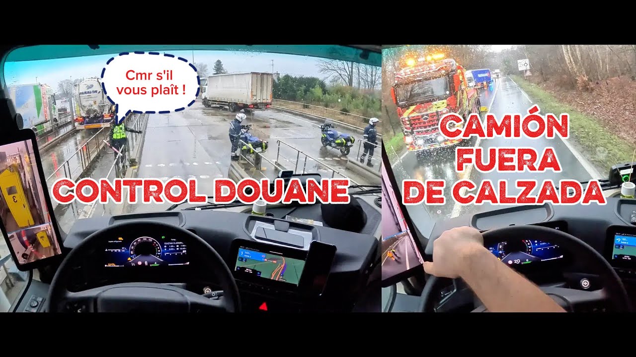 Me paran en un control y camión fuera de la calzada || #TruckVlog Paris-Guadalajara 🇫🇷🇪🇸