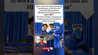 85-Year-Old Finally Gets His Doctorate After 70 Years ❤️🎓 #shorts