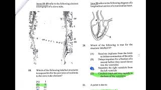 CAPE BIOLOGY UNIT 2 PAPER 1 2017