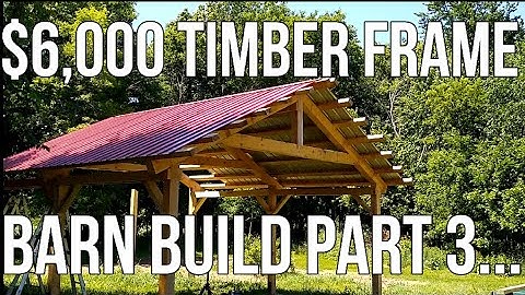$6,000 Timber Frame Barn Part 3 Pouring DIY Concrete Pillars