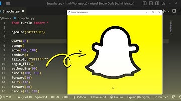 How to draw a Snapchat logo using python turtle | Snapchat logo |  Python turtle | Snapchat