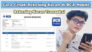 Cara Cetak Rekening Koran di BCA Mobile ~ Rekening Koran M Banking BCA