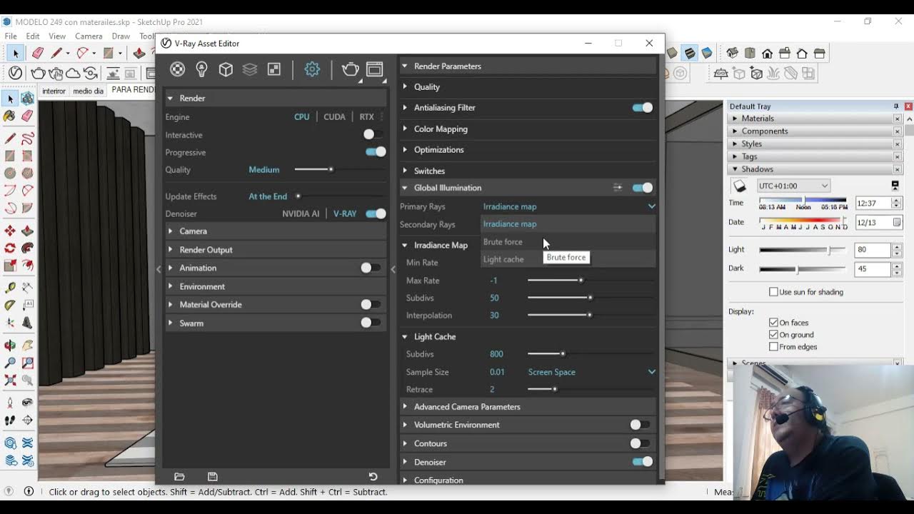 PARAMETROS DE RENDER CON SKETCHUP Y VRAY YouTube