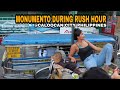 Afternoon walk during rush hour at monument caloocan city philippines 4k