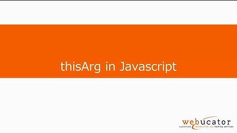 thisArg in JavaScript