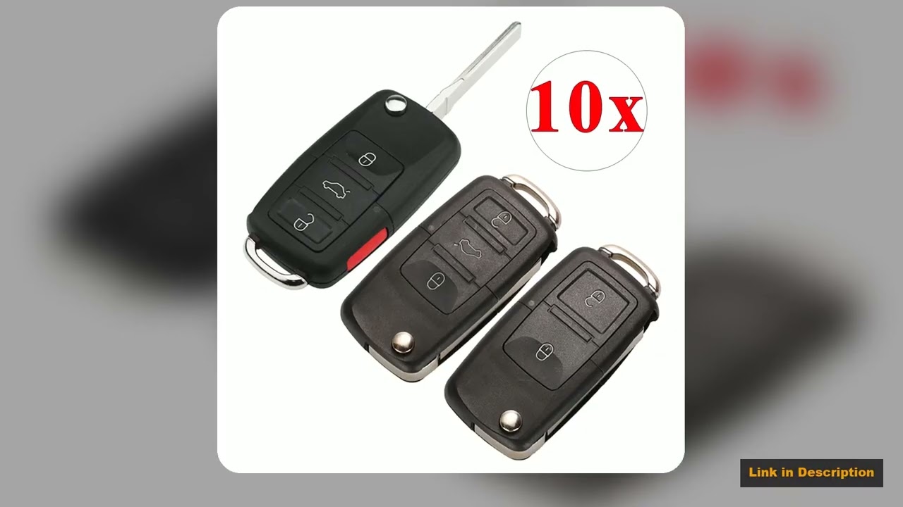jingyuqin 10pcs 234 button Key Shell Case for VW Passat Polo Golf Touran Bora Ibiza Leon Octavia